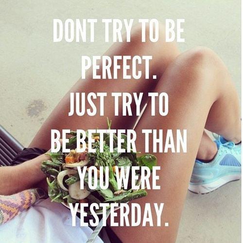 gotpositivity's tweet photo. Don't aim for perfection but for #improvement http://t.co/rLie0pDkwF