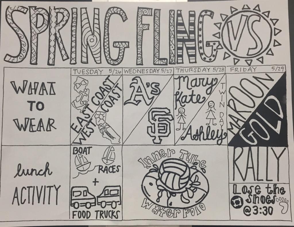 laslomasknights's tweet photo. Spring Fling starts this week! Here's the calendar-pick your side and show some spirit! http://t.co/9HUPUtJbgN