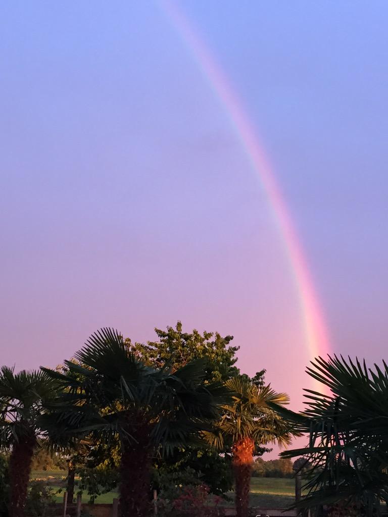 BrendaCipolla's tweet photo. Spettacolare arcobaleno sulle terre padane http://t.co/MlWZXSm25C