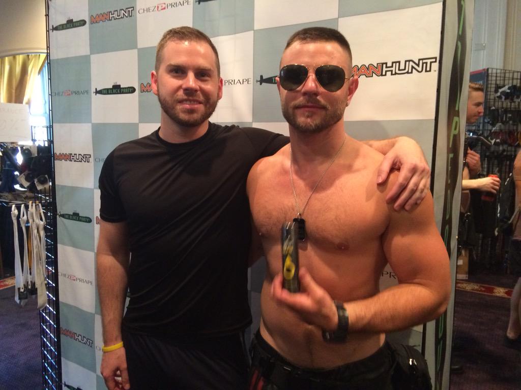 PupRush's tweet photo. Free @pjurusa lube in @PriapeStores booth (Lincoln Room) w/ @NickSterlingNYC #IML2015 http://t.co/9xrl28bzPw