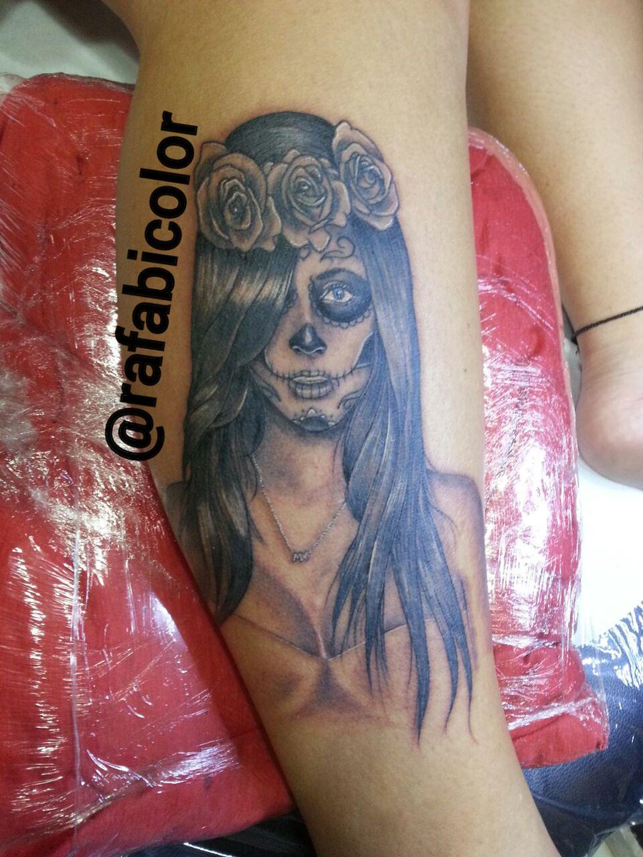 rafabicolor's tweet photo. Mira @Anahi espero q t guste, no he encontrado mejor manera de tatuar a Mexico en mi piel.  #anahi #catrina te amo. http://t.co/N6Ew7CszCH