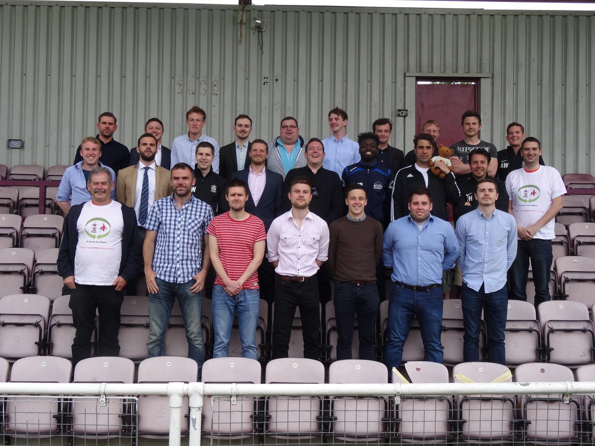 FACup_AnyMeans's tweet photo. Us meeting the current @wanderersafc @ClaphamRovers teams after our challenge for @HelenAndDouglas http://t.co/Mfe3tkuq9A