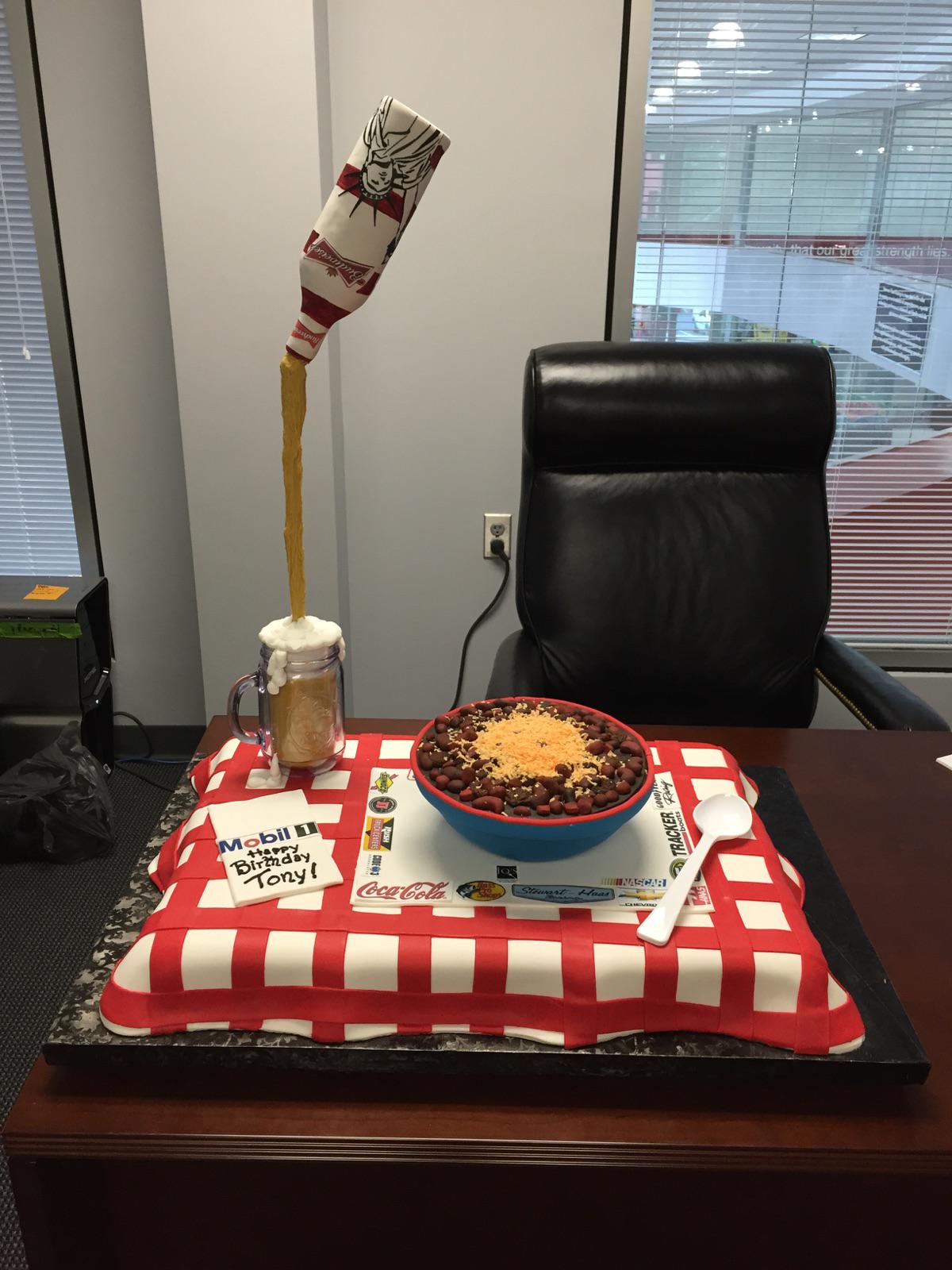 Birthday cake for Tony Stewart.  Happy birthday Smoke! 