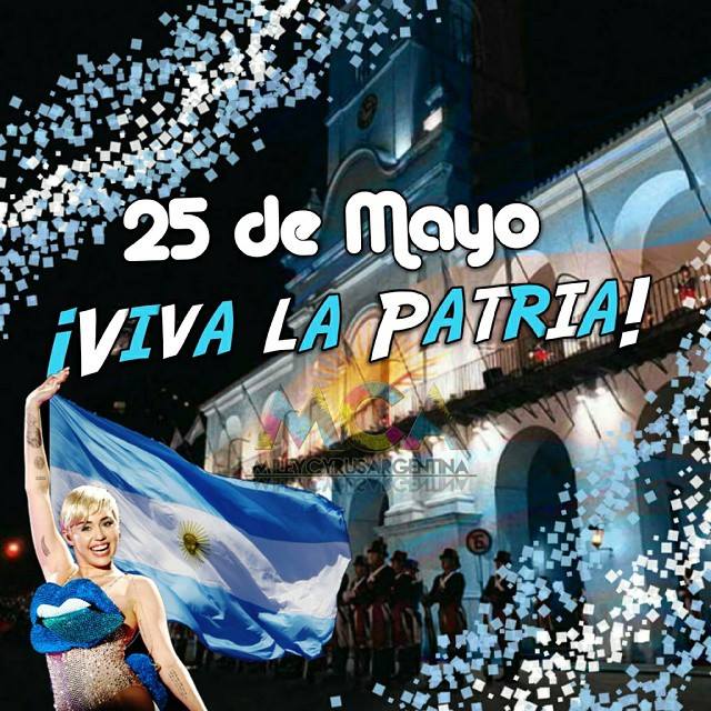 TrueSmilersMRC's tweet image. ♥#VivaLaPatria #Conmemoracion #Argentina 
Créditos a Miley Cyrus Argentina (pág de Facebook) por la foto!