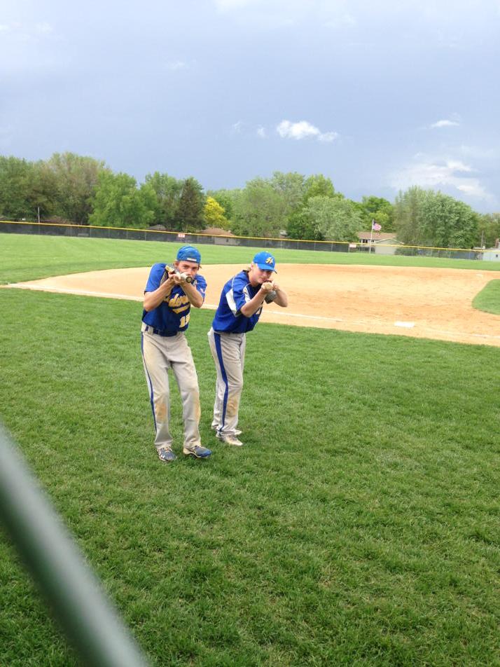 tucksports's tweet photo. Our Rain Delay entertainment includes the hunting/shooting skills of @Skoyen15 and @Payton_football! #BatShots http://t.co/LEewmrcWhP