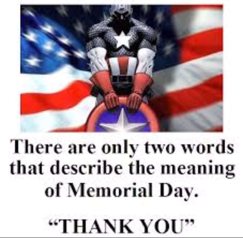 Thank you. #MemorialDay2015