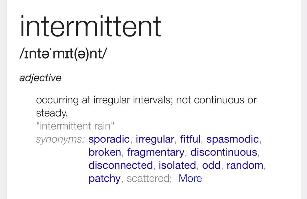 akashers's tweet image. 2 more definitions for @O2 just in case they don&apos;t understand... #O2Signal #intermittent #continuous