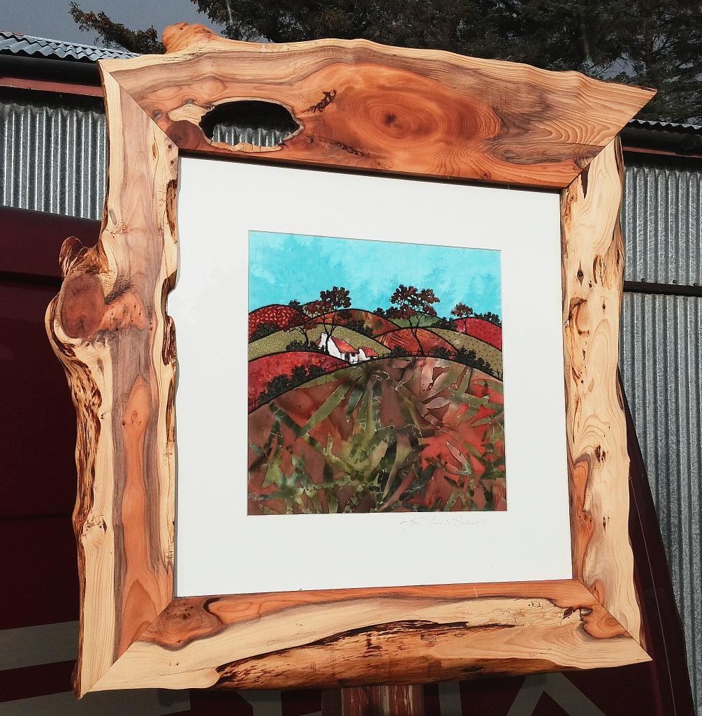 CustomMatrix's tweet image. A Yew wood frame created by #matrixcustominteriors. Print created by #gerri harron-andrews.