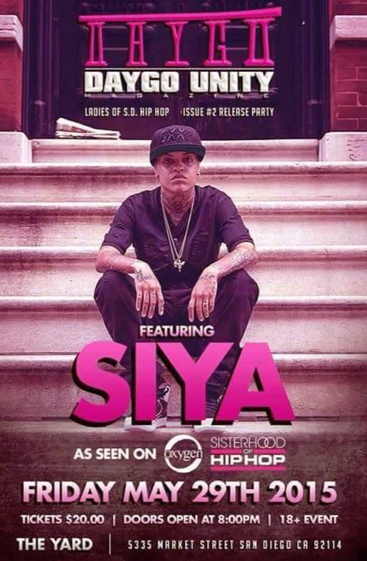 MzChief1619's tweet image. 📌May 29- 🎤#SIYA  💯 @THEYARD 5335 MARKET ST  #SanDiego @DaygoUnity 
  ( SAN DIEGO  )🏬🚗
 #concertdate 5/29 #music