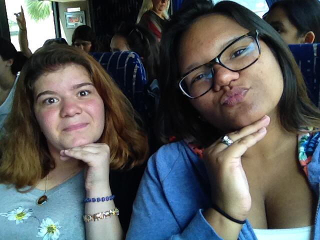 beautival_'s tweet photo. lmao on the bus ride to Universal #GradBash2k15 ๐๐ @dreamsthatflow http://t.co/HGfWY6m6em