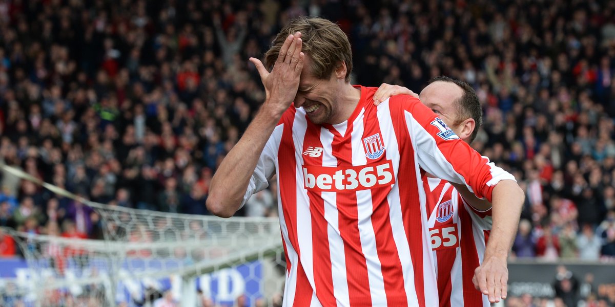 ESPNFC's tweet image. After his goal on Sunday, Peter Crouch now holds the #BPL&apos;s record for most headed goals (47)