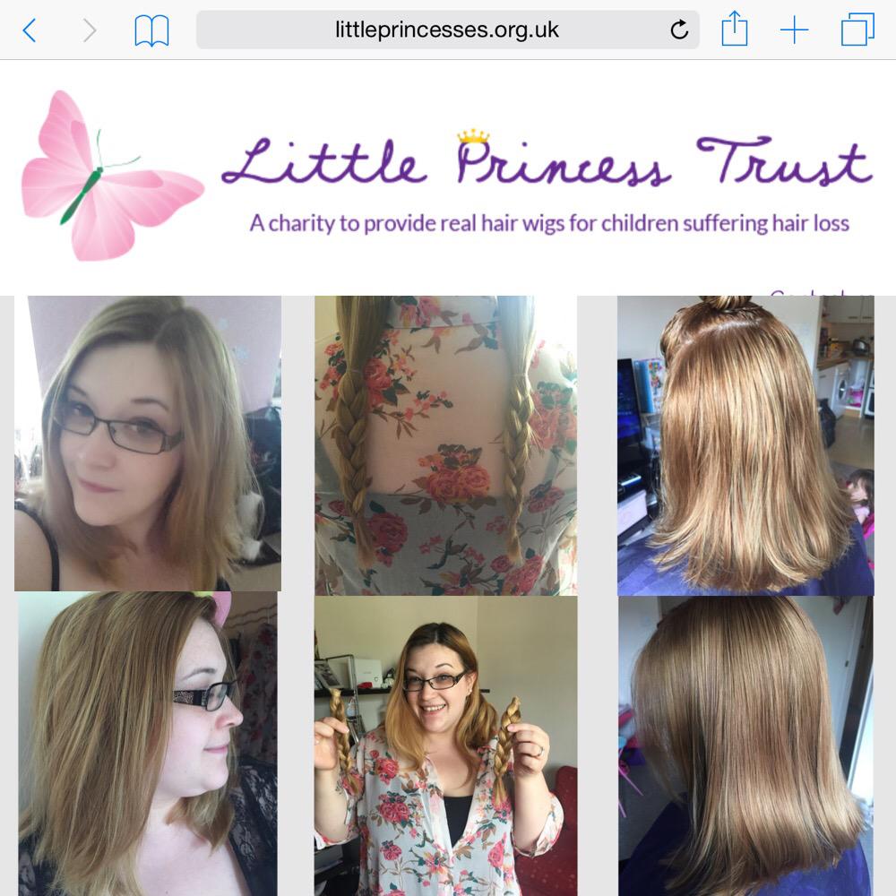 HjkMakeup's tweet photo. Huge cut today...8in of hair being donated to the #littleprincesstrust followed by fresh summer colour! #hairdresser http://t.co/csTNkAglyS