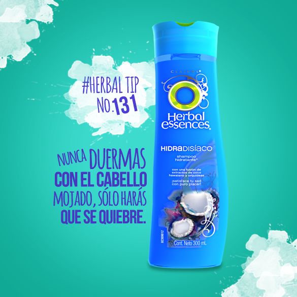 Ninguna chica Herbal se atrevería a ir a la cama con el cabello húmedo.