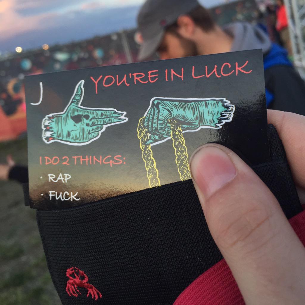 I found a @therealelp business card at #sasquatch2015