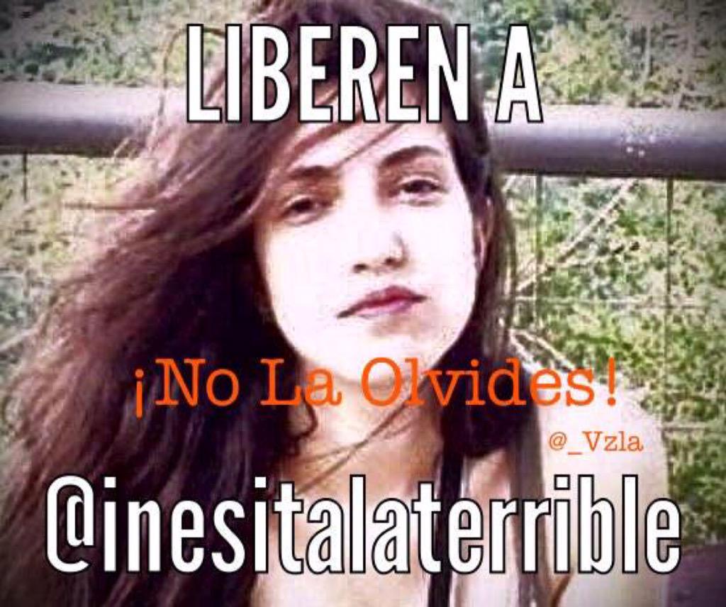 cheo070777's tweet photo. No Olvidar a @inesitaterrible 

Secuestrada por los Criminales Rojos.

#PresaPorTuitear http://t.co/owzDNUKVR8