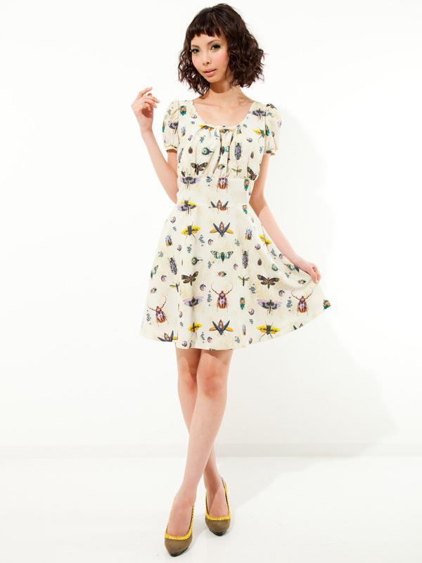 ペイデフェ　pays des fées ワンピース(試着のみ) ☆虫ワンピース☆ ペイデフェ中野店頭・通販には虫ワンピースが全