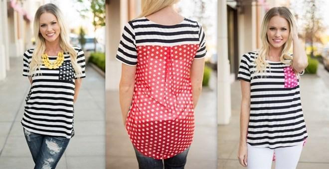 janedeals's tweet photo. Stripes and Polka Dot Top - 5 Colors (XS-2XL) {http://t.co/ZWFaAYN5yb} #janedeals #veryjane http://t.co/WCyyYgi6vm