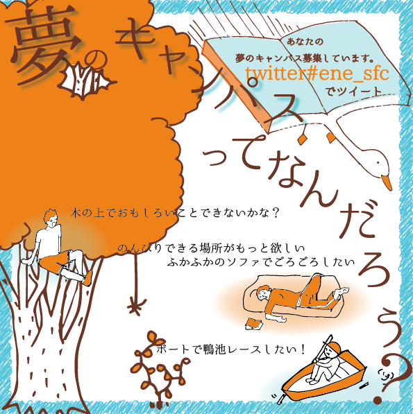 energy_sfc's tweet photo. 夢のキャンパスってなんろう？
理想のキャンパスをツイートしよう！
#ene_sfc http://t.co/bCxZ8UxKGJ