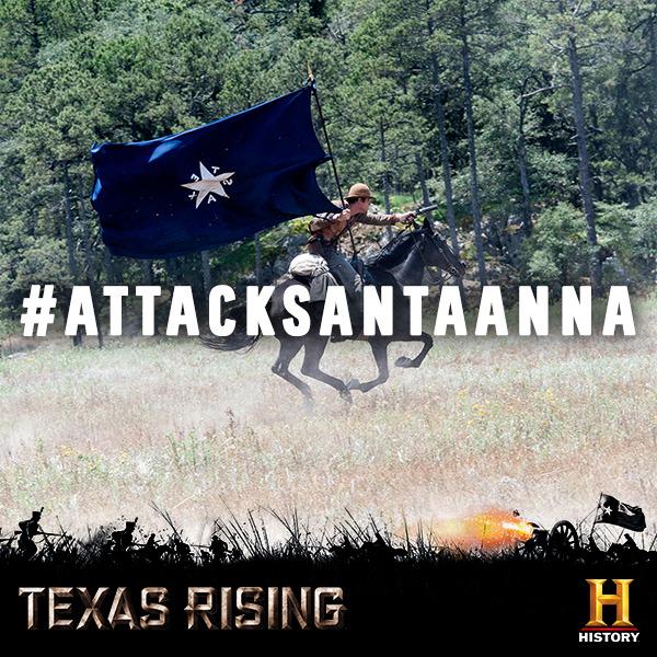 HISTORY's tweet photo. He won't let the fallen's sacrifices be in vain. #GEICORising
What should he do? #AttackSantaAnna OR #RestUpRangers http://t.co/9PkQYAr02u