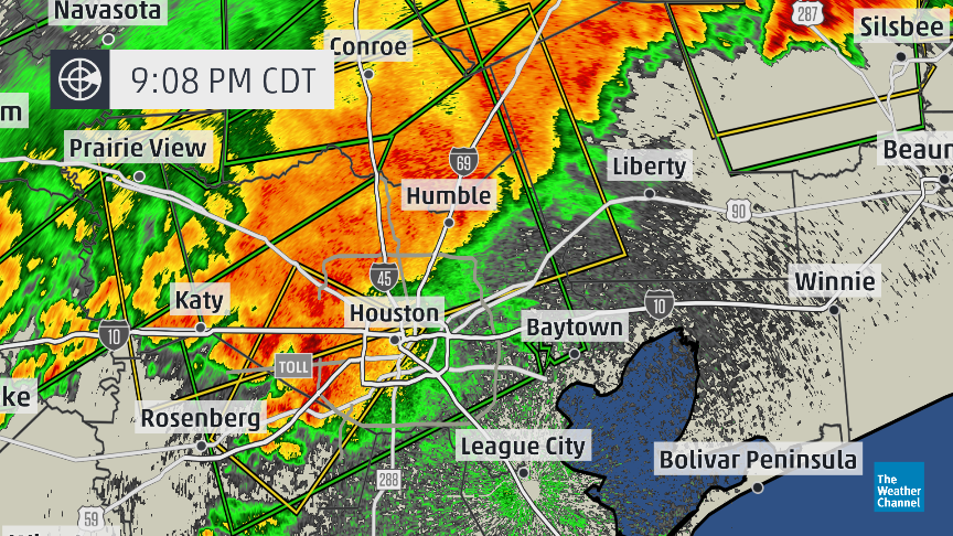9:09p CT: Multiple severe t'storm & flash flood warnings for Houston ...