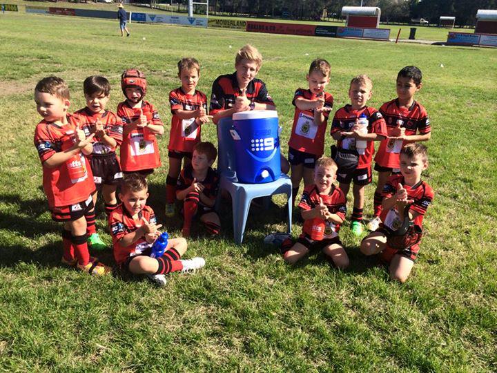 NRLonNine's tweet photo. #ThatsGold from the boys at Wests Mitchelton!

#NRLFootyShow http://t.co/d9ZvDybNRq
