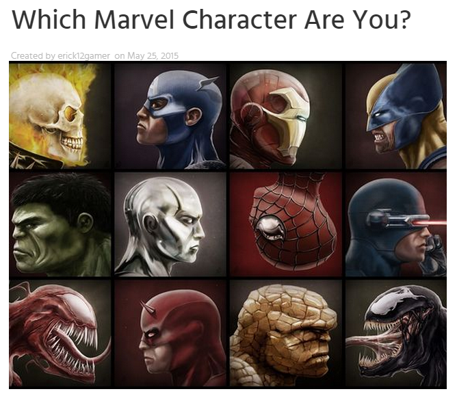 Chaos Tweet Me Your Results I Will Rt Some Of Them Quiz Which Marvel Character Are You Http T Co 8ztfows8nk Http T Co S8o3tx8ldf Twitter