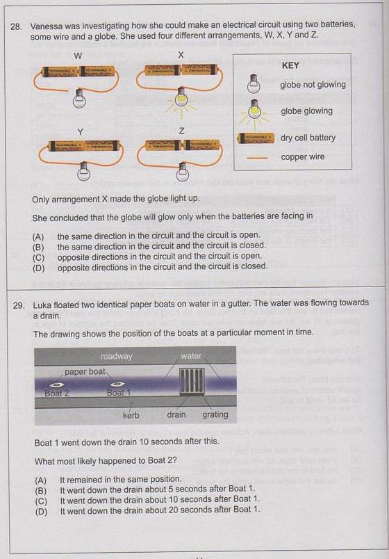 NaplanMentor's tweet photo. #ICAS Sample-1_#Paper A (Year 3) #Science (Questions 26-30)

Keep practicing. Answers will be posted soon

ICAS_UNSW http://t.co/oBnIWkqibO