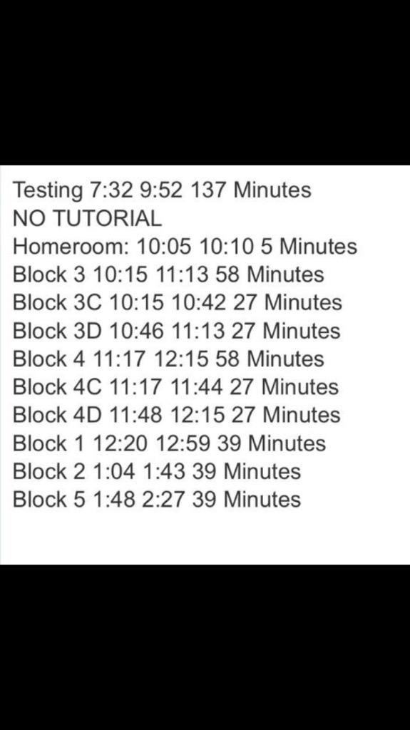 lek1222's tweet photo. For everyone who needs the school schedule tomorrow! RT to save a life http://t.co/tob6mFUaiD