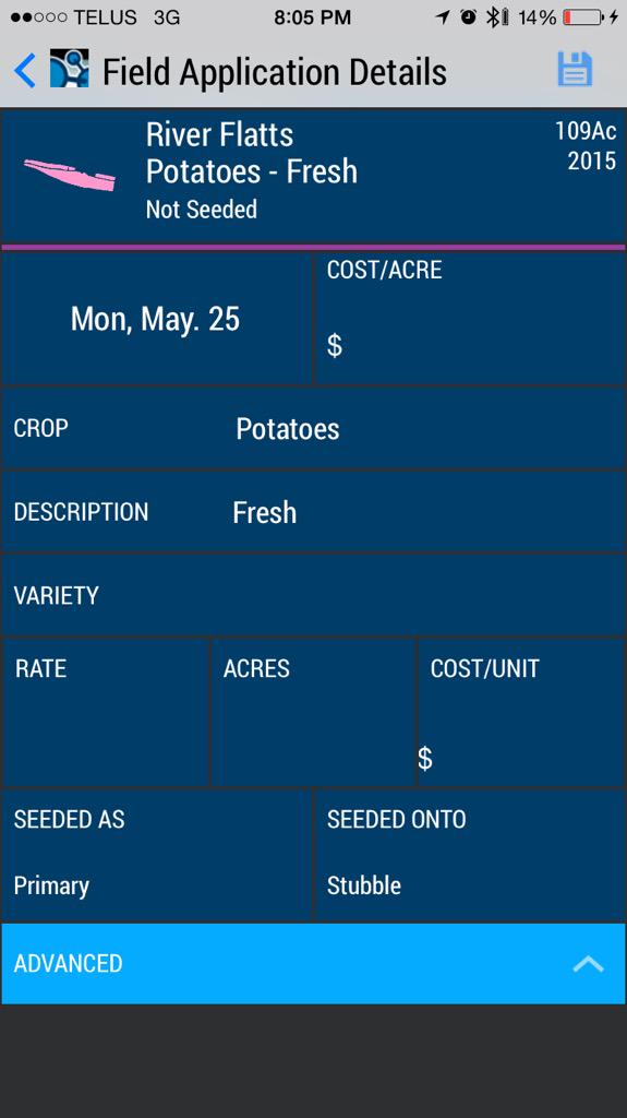 ty_fletcher's tweet photo. #replant15 in the books #plant15 rolls on. Last field of #spuds. @AgriData keeping track of the complicated spring http://t.co/DNX8dkKW0q