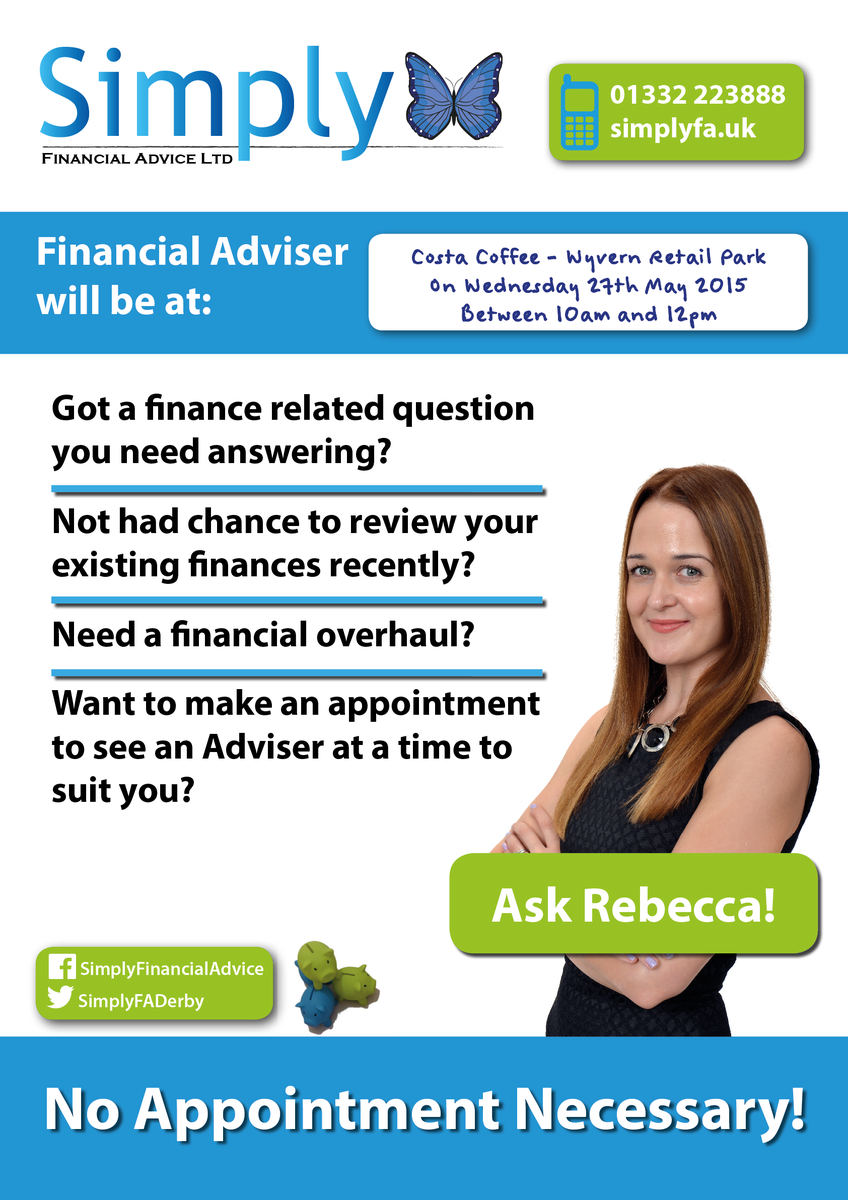 prideparkderby's tweet photo. Rebecca from @simplyfa will be at Costa Coffee on the Wyvern to answer your questions - http://t.co/aAk40kogox http://t.co/09QuaIiq0R