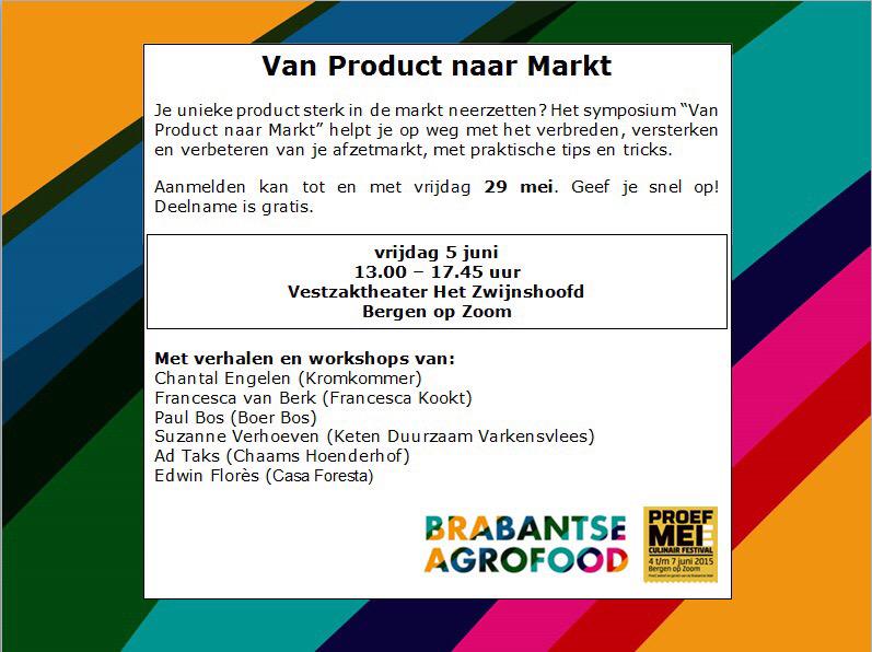 lenvbrabant's tweet photo. Meld je nog snel aan voor 'Van Product naar Markt', tips&amp;tricks voor een sterke afzetmarkt! http://t.co/G62NDqvCCI http://t.co/U5LPA1NQyO