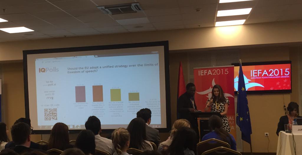 EYPArmenia's tweet photo. During the General Assembly (GA) we have an online poll (#IQPolls) and the delegates share their opinions online. http://t.co/lLODRMZkbG