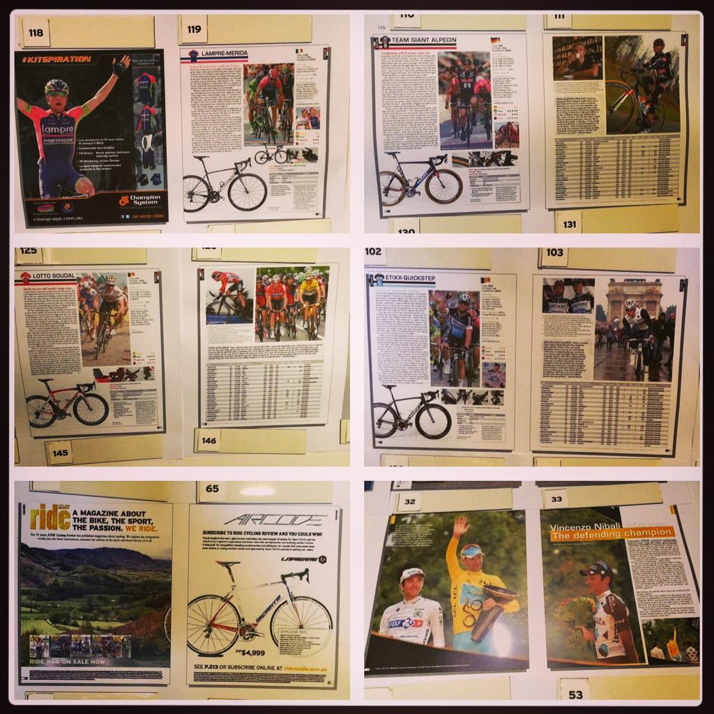 ridemediaHQ's tweet photo. Another magazine in production. #TourGuidebyRIDE - another poster with giant map of #TDF2015 #MakingPages http://t.co/1iUGB2gJyQ