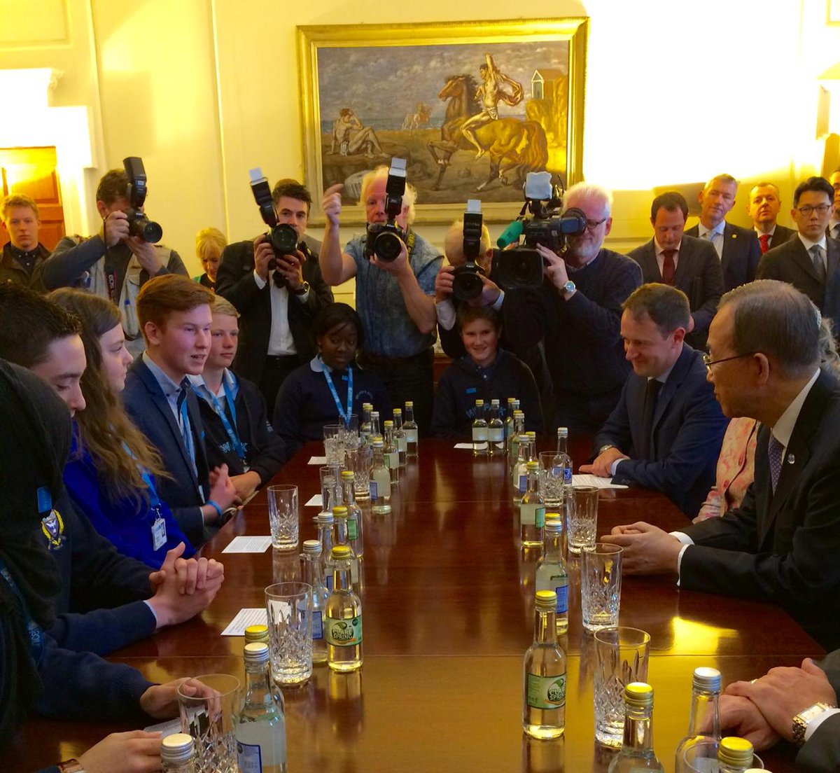 UN_Spokesperson's tweet photo. @UNICEF Youth Ambassadors in Ireland tell #UNSG of role of young people in making world a better place #2030vision http://t.co/sIHKPe74Zh