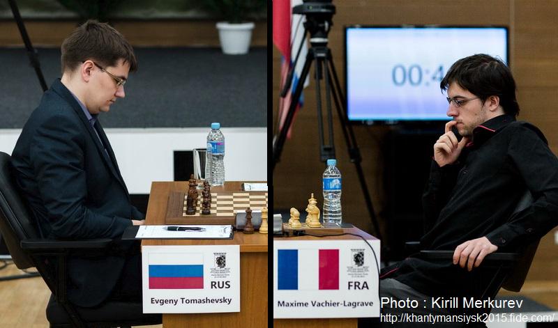 ffechecs's tweet photo. Dernière ronde du #FIDEGrandPrix en direct : Maxime @Vachier_Lagrave affronte Tomashevsky 
http://t.co/A8MTTMtFhO http://t.co/tkQoSd3jVw
