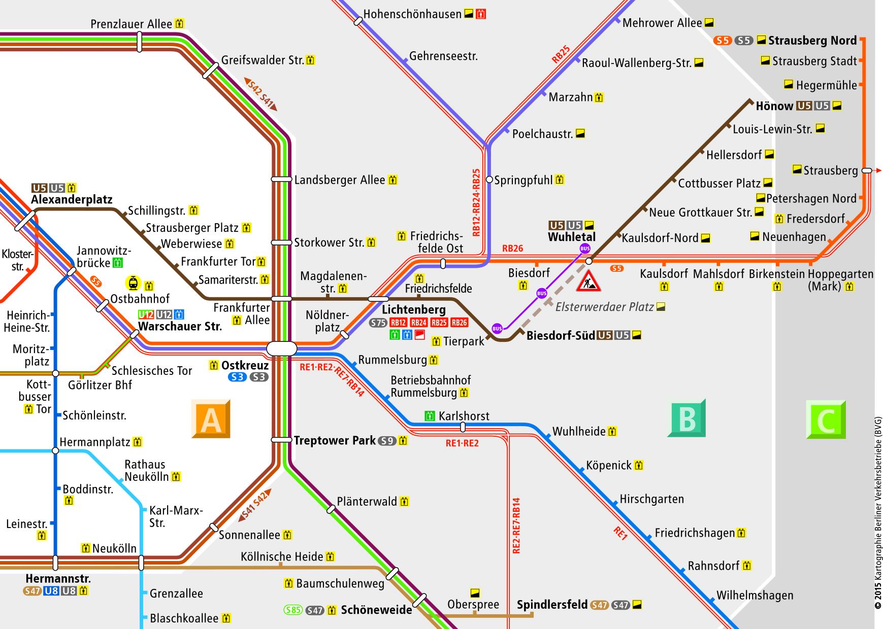 BVG UBahn on Twitter "U5 ist ab heute zwischen Biesdorf