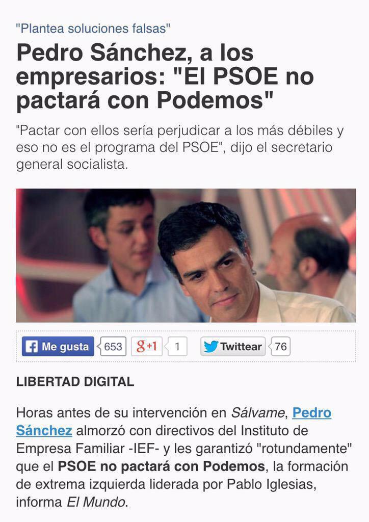 dlacalle's tweet photo. Pedro Sanchez y el compromiso. http://t.co/zm1B2tPTAK