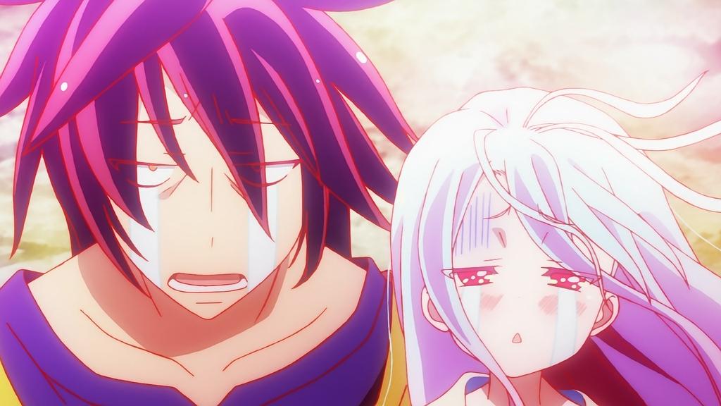 アニメ紹介 ノーゲーム ノーライフ 異世界攻略コメディアニメ 異世界に飛ばされた主人公が超人的な知能を生かして戦う主人公 無双アニメ 主人公の天才ぶりが清々しく その上かなり面白くて笑えるいいアニメ ストーリーも秀逸で可愛いキャラも続出