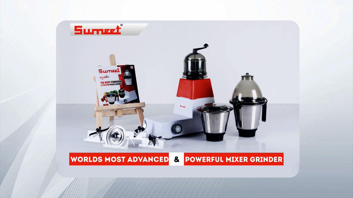 With 40 years of innovation behind it, Sumeet Grinderman is far superior to any other mixer grinder in its class!