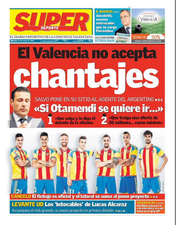 NewsVCF's tweet photo. 26-5-15 Portada de @superdeporte_es referente al caso @Notamendi30 #JuntsTornem http://t.co/GowC2HroZH