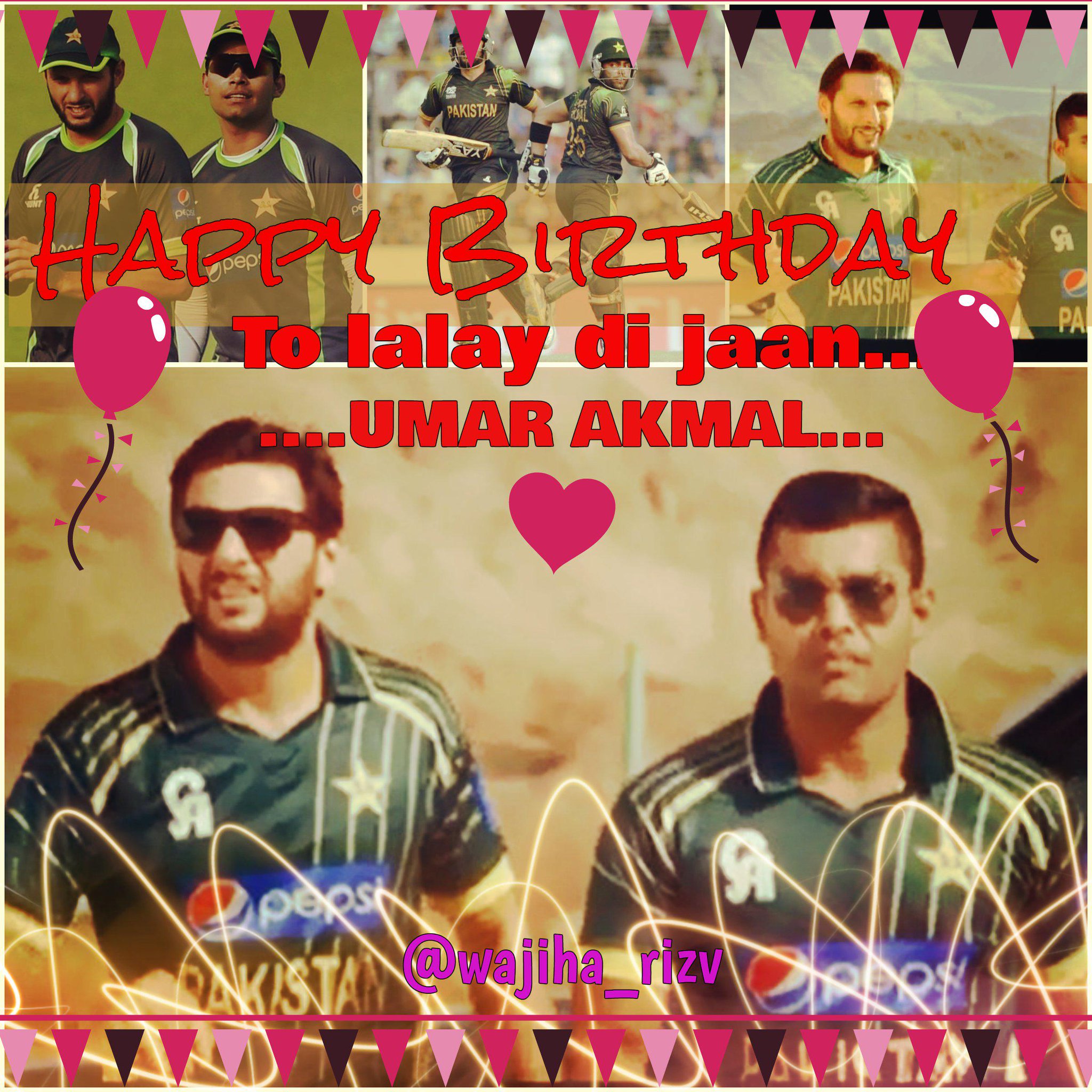 Happy Birthday Umar Akmal May You have many more & May all your wishes come true.. 