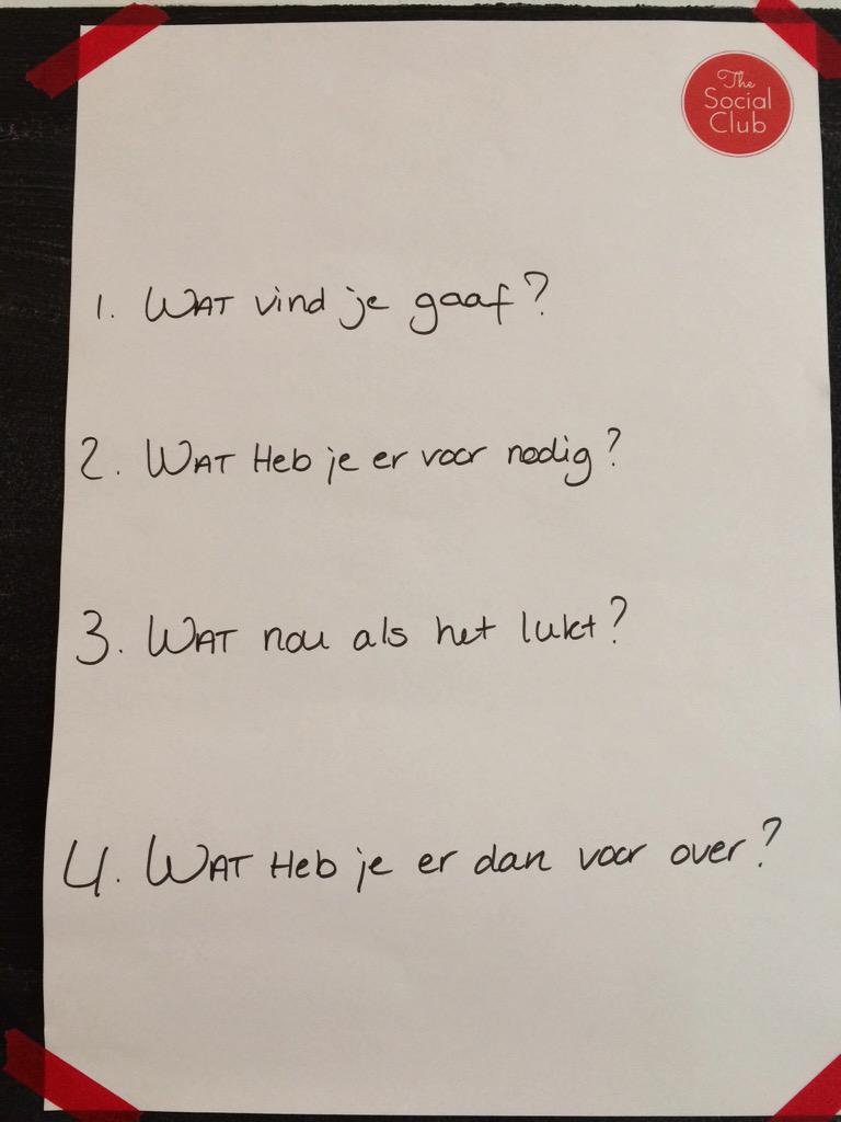 Dé 4 Social Club vragen waar het om draait. Kom ze beantwoorden en dan maken we er samen wat van! #Deventer #DGBDB