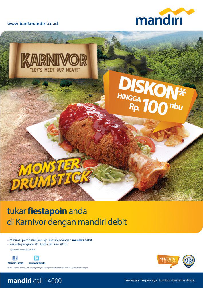 Yuk tukar #fiestapoin di @KARNIVOResto dapatkan diskon hingga Rp. 100 ribu
#fiestapoinbdg #kulinerBDG