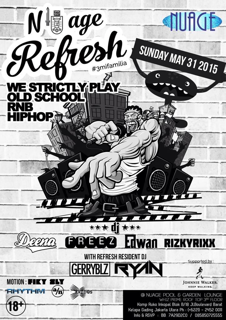 NuageRefresh#3mifamilia#Sunday31May2015#oldschool#rnb#hiphop#WhizPrimeHtl#Rooftop3rdFloor#kelapagading#oppositeMaOI