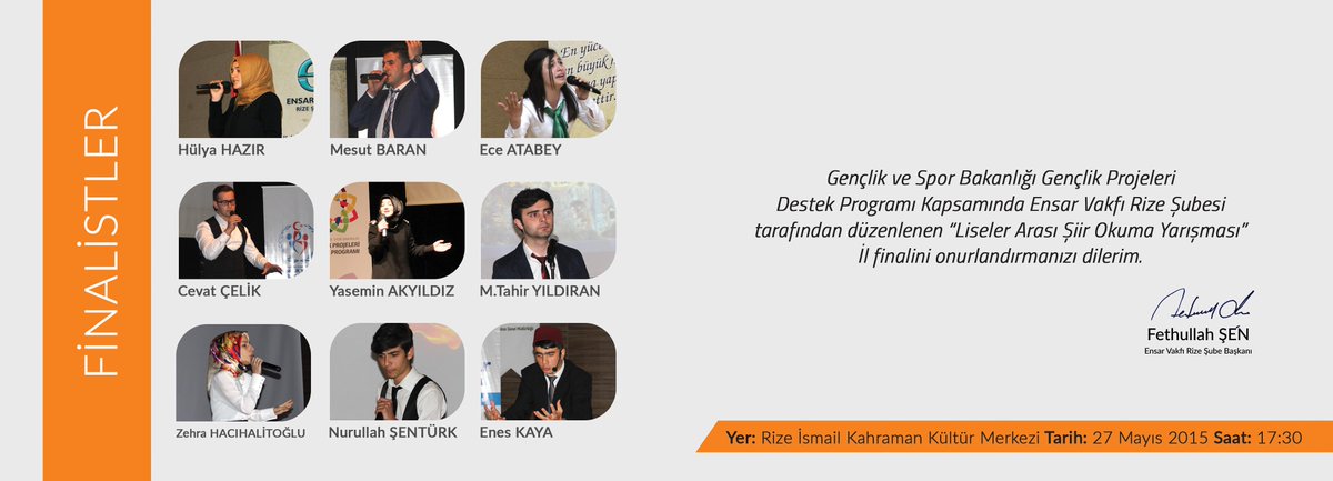 gsb_eak's tweet photo. Ensar Vakfı Rize Şubesi'nin yürüttüğü "Liseler Arası Şiir Okuma Yarışması" İl finaline davetlisiniz. @gencliksporbak http://t.co/Dx1s9d8h7S