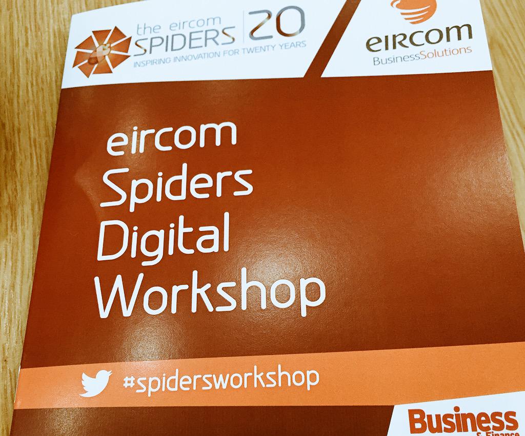 garymullin's tweet photo. Some great speakers lighted up here at the @eircomspiders digital workshop in @eircom HQ #spidersworkshop http://t.co/CYIjqm9hiq