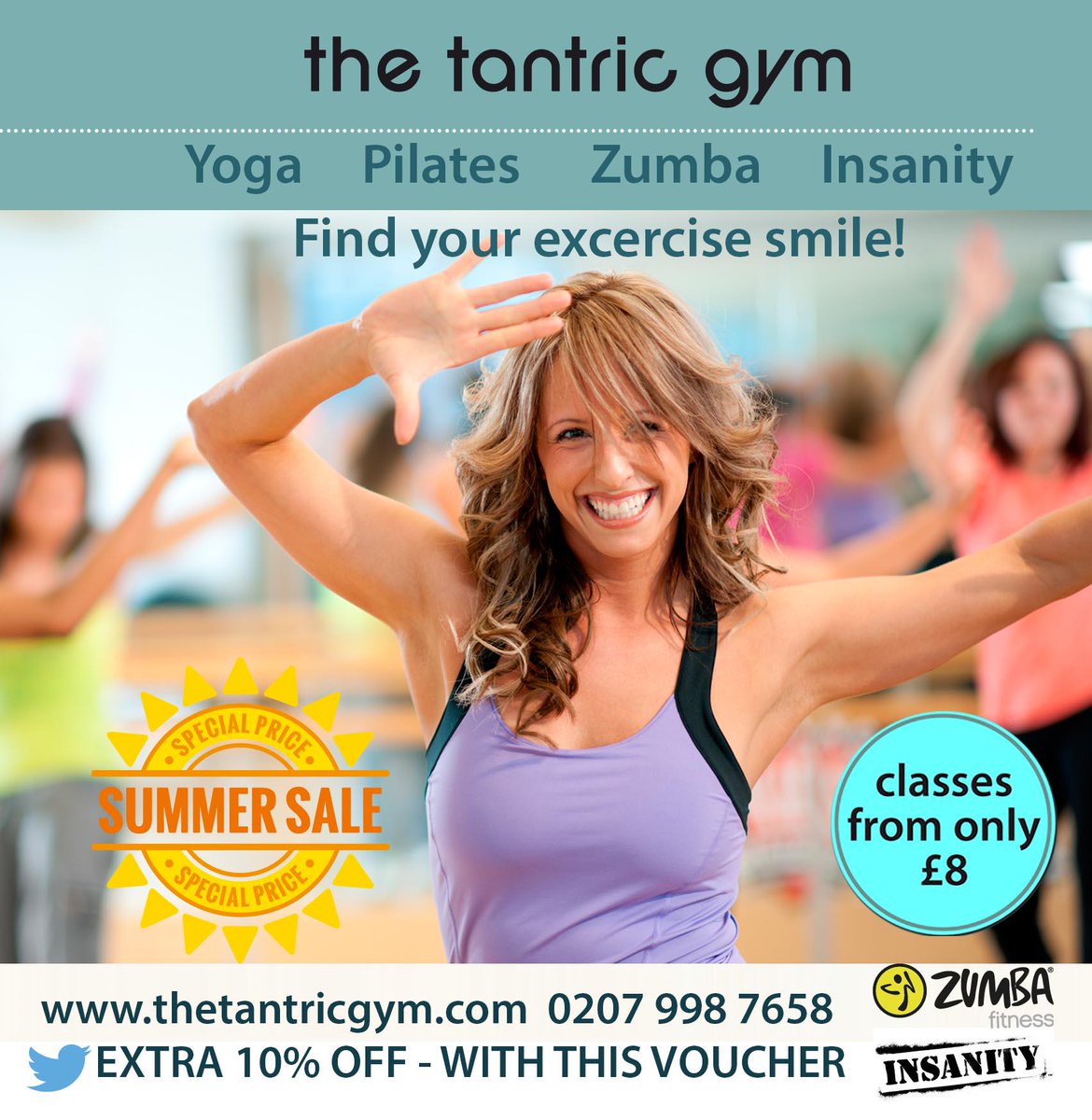 #ExerciseSmile Shake off the w'end at 17.45 with 2 great Vinyasa classes by <a href="/slimdotandy/">Andy Slim Black</a> show pic for Xtra10% off