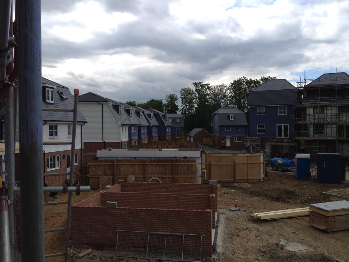 Phase 3 detached units going up nicely! #Aylesford #timberframe