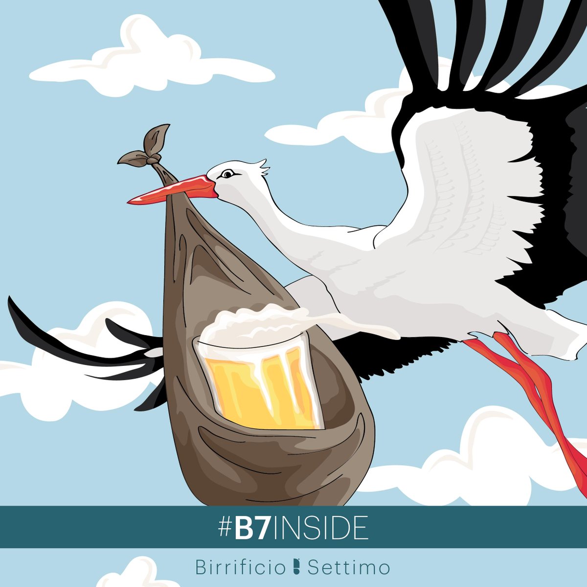 Sta arrivando la #cicogna con una gustosa novità! Seguiteci mi raccomando...
#birra #birraartigianale #B7inside