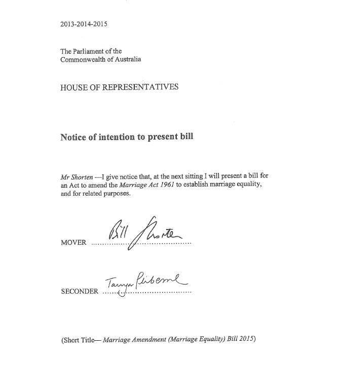 7NewsAustralia's tweet photo. .@billshortenmp will introduce a same-sex marriage bill in parliament on Monday. DETAILS: http://t.co/lEzk8YN5pR http://t.co/y32hPrAStC